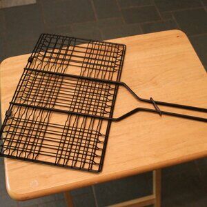 Grill Hamburger Basket with Wooden Handle